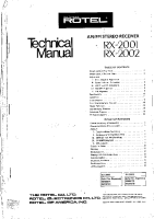Rotel RX-2001-2002 - Technical manual